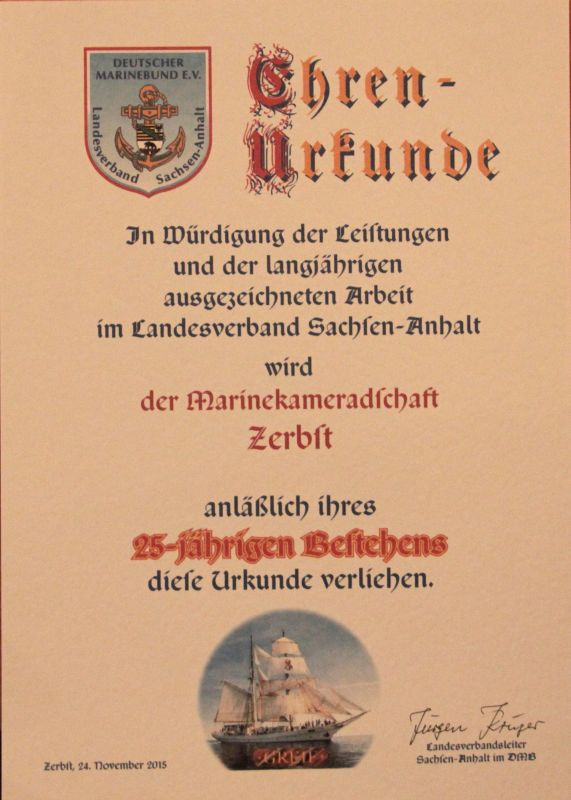 Ehrenurkunde